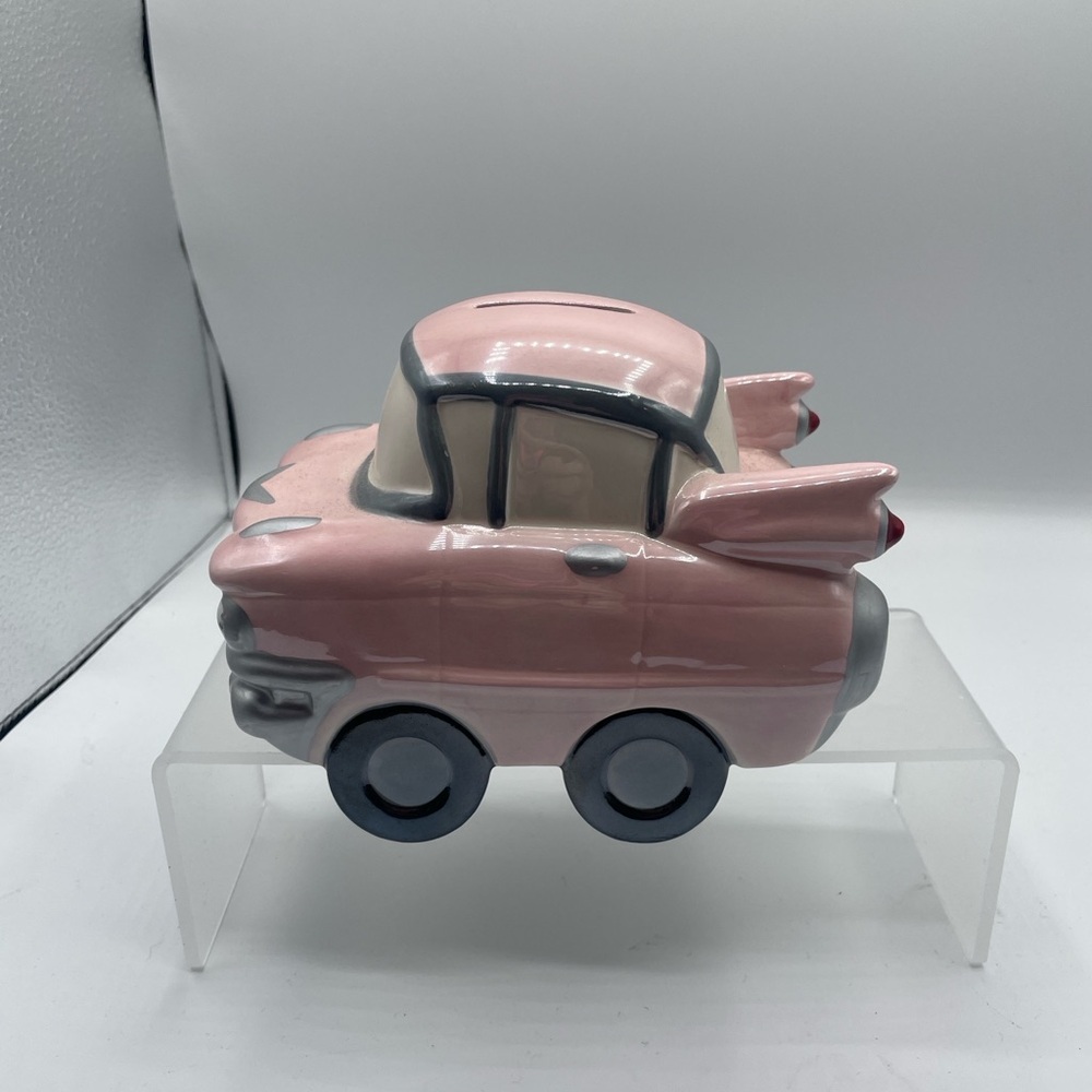 Mary Kay retired pink ceramic Cadillac bank collectible